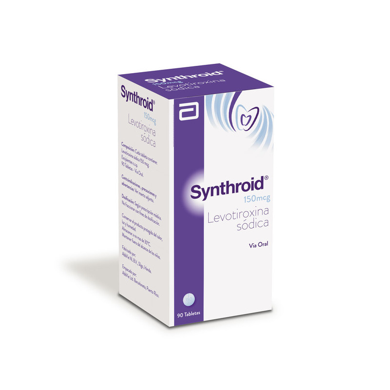 SYNTHROID 150 MCG 90 TABLETAS