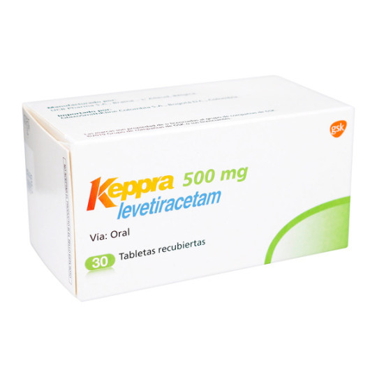 KEPPRA 500 MG 30 TABLETAS RECUBIERTAS