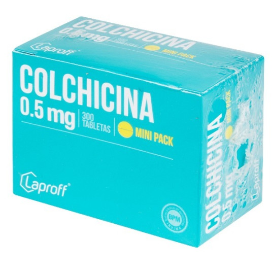 COLCHICINA 0.5 MG 300 TABLETAS LAPROFF