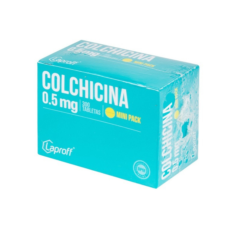 COLCHICINA 0.5 MG 300 TABLETAS LAPROFF