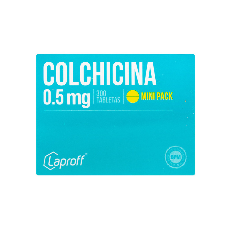 COLCHICINA 0.5 MG 300 TABLETAS LAPROFF