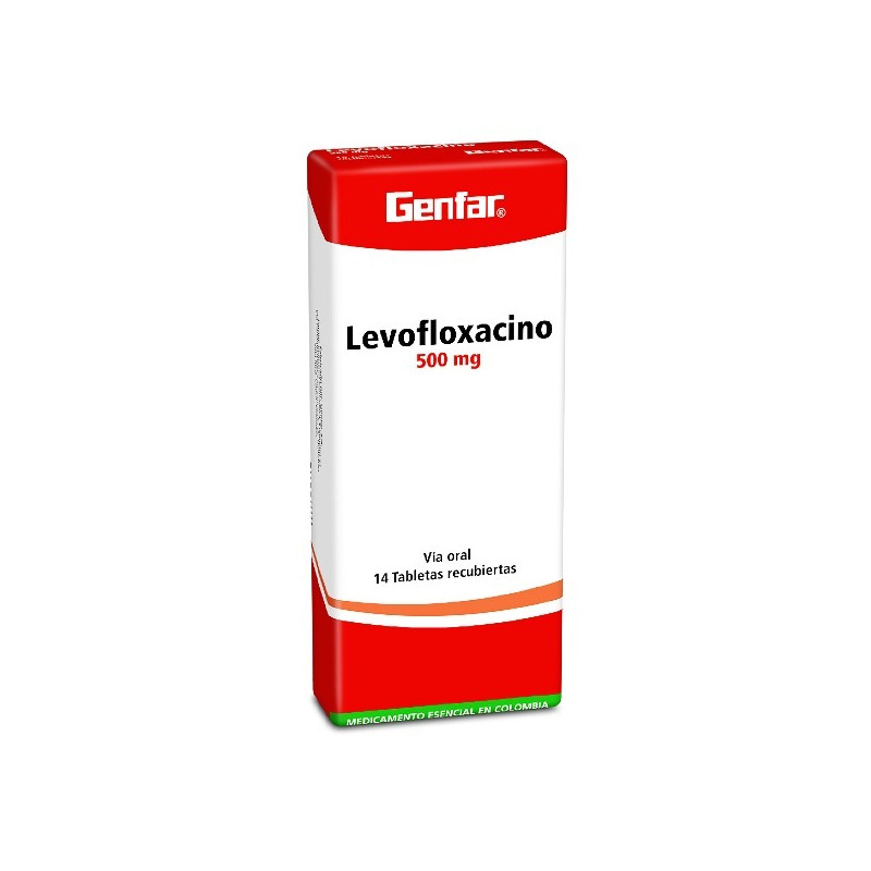LEVOFLOXACINO 500 MG 14 TABLETAS RECUBIERTAS GENFAR