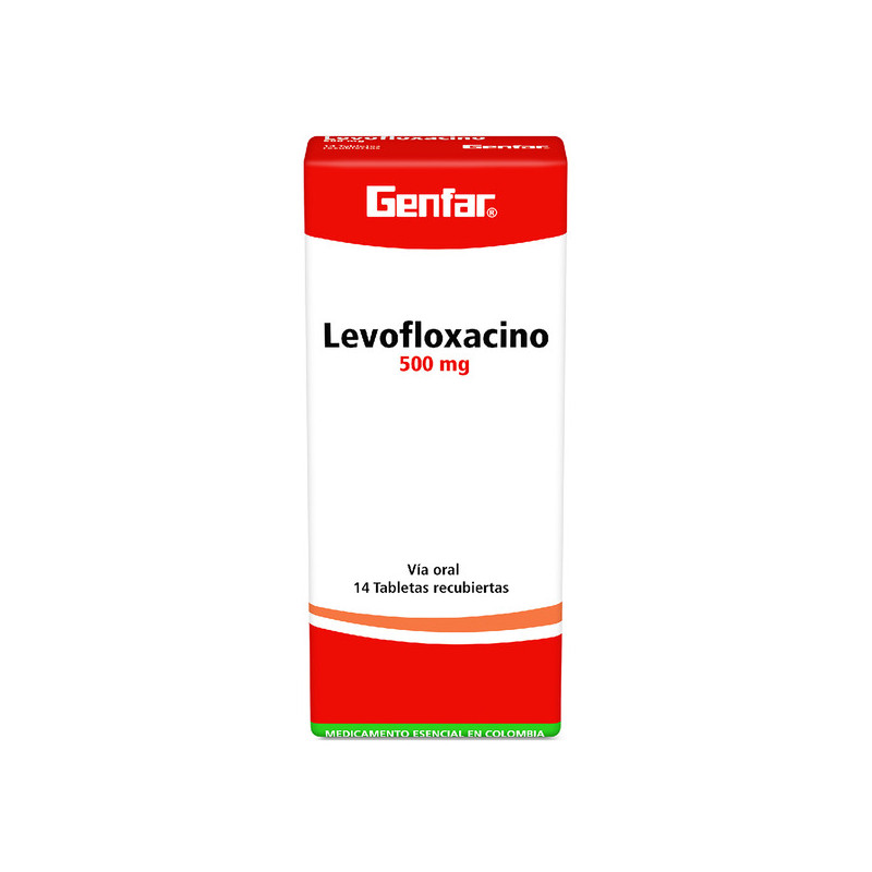 LEVOFLOXACINO 500 MG 14 TABLETAS RECUBIERTAS GENFAR