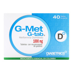 G MET 1000 MG 40 TABLETAS CON RECUBRIMIENTO DE GELATINA