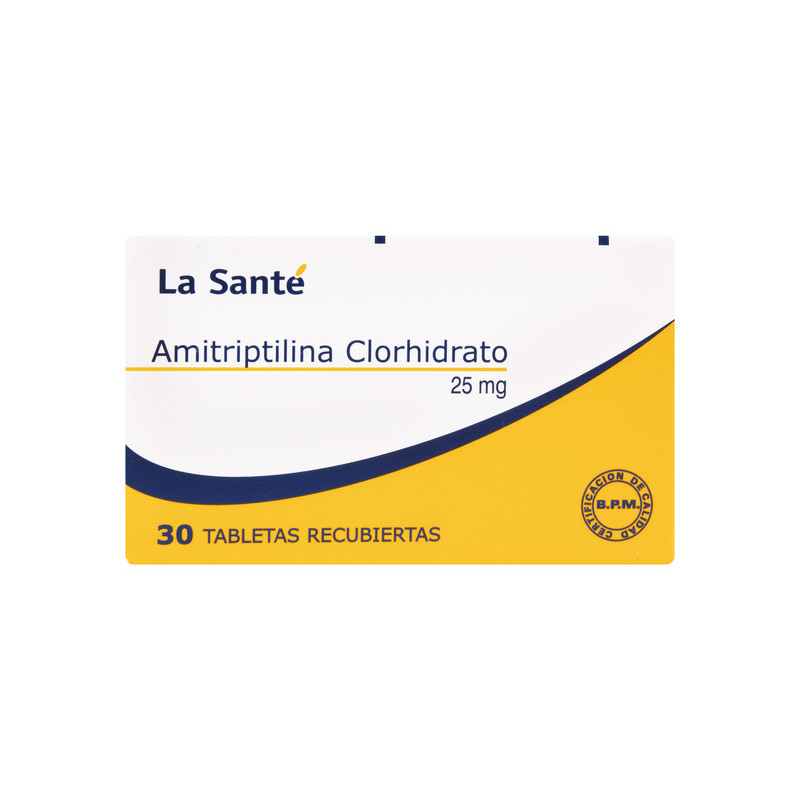 AMITRIPTILINA 25 MG 30 TABLETAS RECUBIERTAS LA SANTE