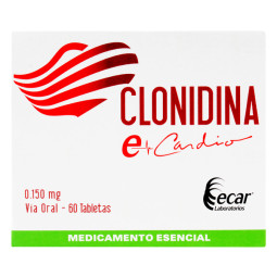 CLONIDINA 0.150 MG 60 TABLETAS ECAR