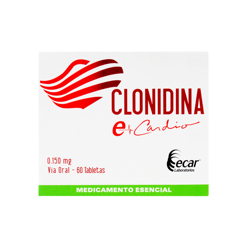 CLONIDINA 0.150 MG 60 TABLETAS ECAR