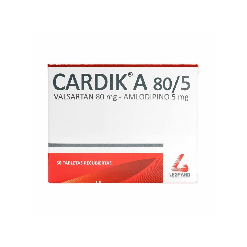 CARDIK A 80/5MG 30 TABLETAS RECUBIERTAS