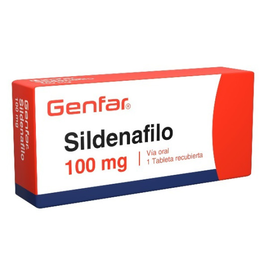 SILDENAFIL 100 MG 1 TABLETA RECUBIERTA GENFAR