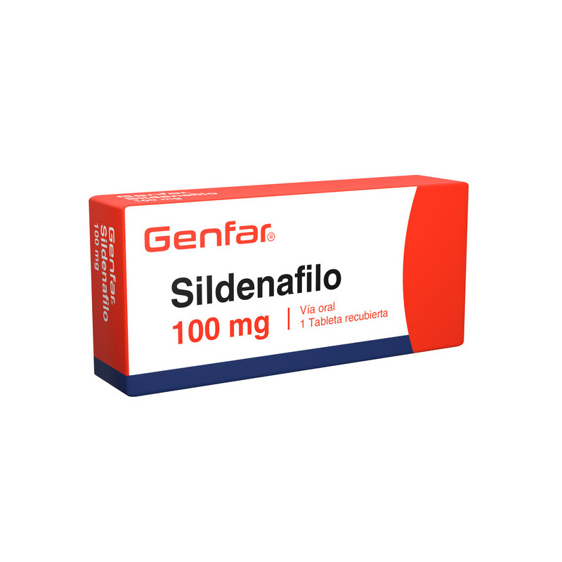 SILDENAFIL 100 MG 1 TABLETA RECUBIERTA GENFAR