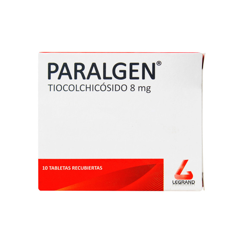 PARALGEN 8 MG 10 TABLETAS RECUBIERTAS