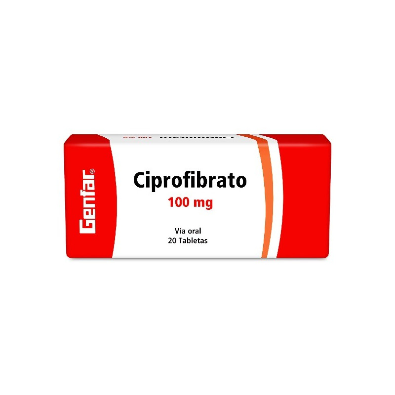 CIPROFIBRATO 100 MG 20 TABLETAS GENFAR