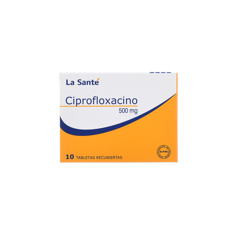 CIPROFLOXACINO 500 MG 10 TABLETAS RECUBIERTAS LA SANTE