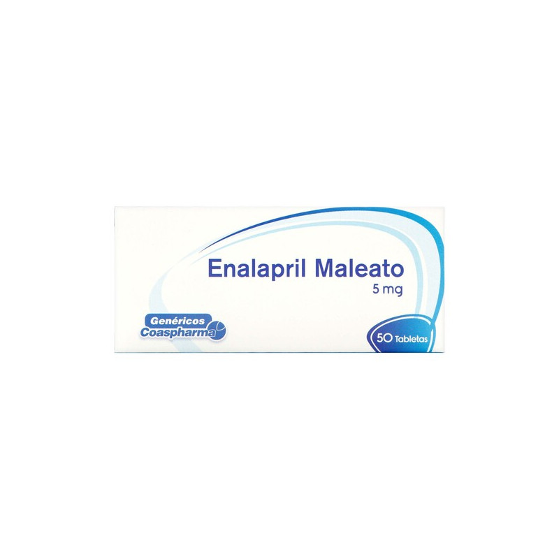ENALAPRIL MALEATO 5 MG 50 TABLETAS COSPHARMA