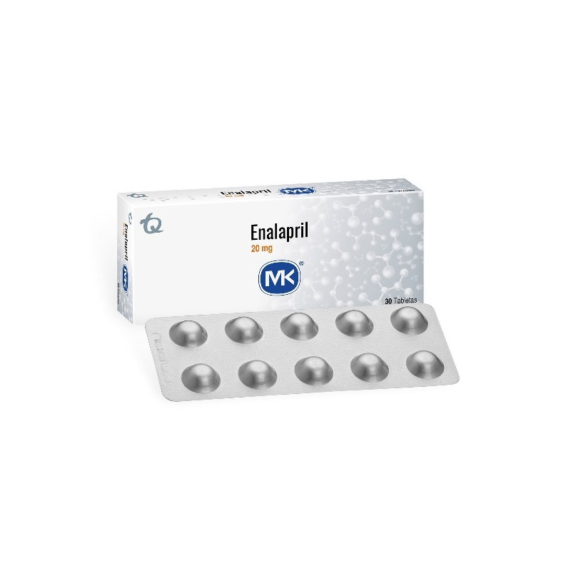 ENALAPRIL 20 MG 30 TABLETAS MK