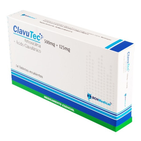 CLAVUTEC 500/125MG 14 TABLETAS RECUBIERTAS