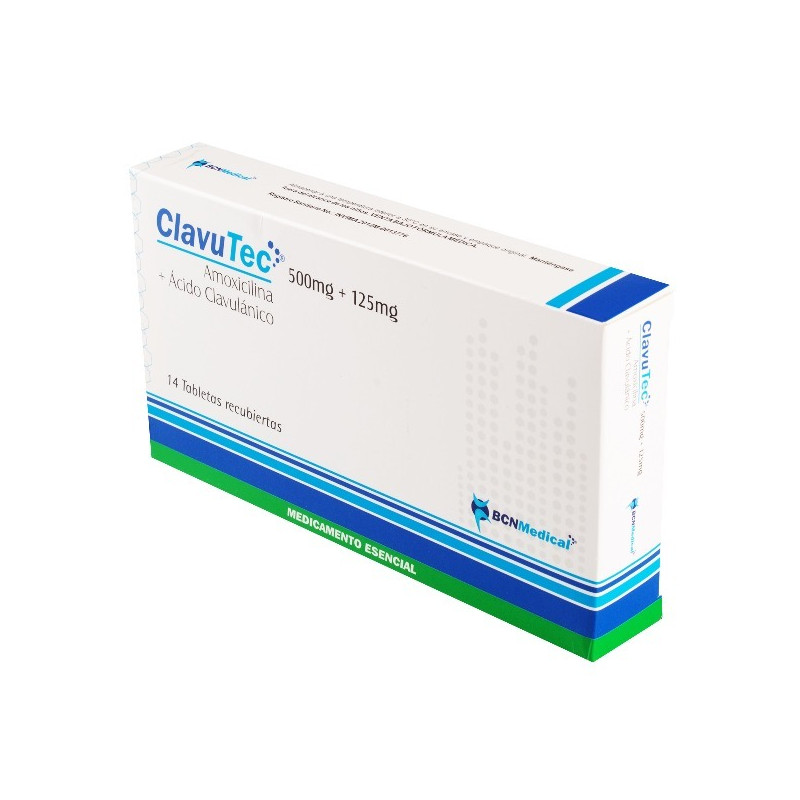 CLAVUTEC 500/125MG 14 TABLETAS RECUBIERTAS