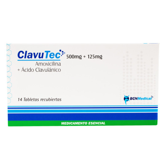 CLAVUTEC 500/125MG 14 TABLETAS RECUBIERTAS