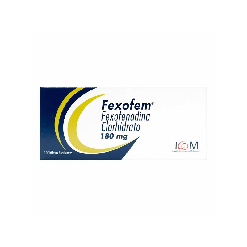FEXOFEM 180 MG 10 TABLETAS RECUBIERTAS