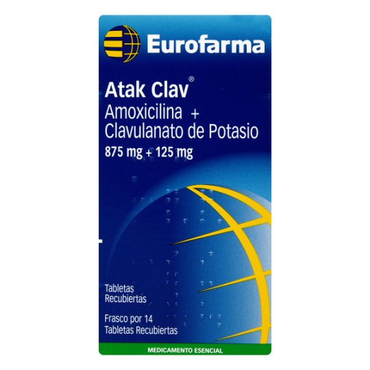 ATAK CLAV 875/125MG 14 TABLETAS RECUBIERTAS