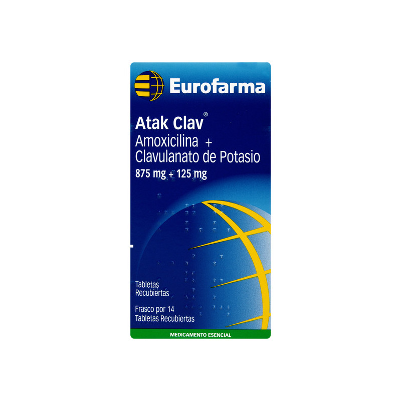 ATAK CLAV 875/125MG 14 TABLETAS RECUBIERTAS