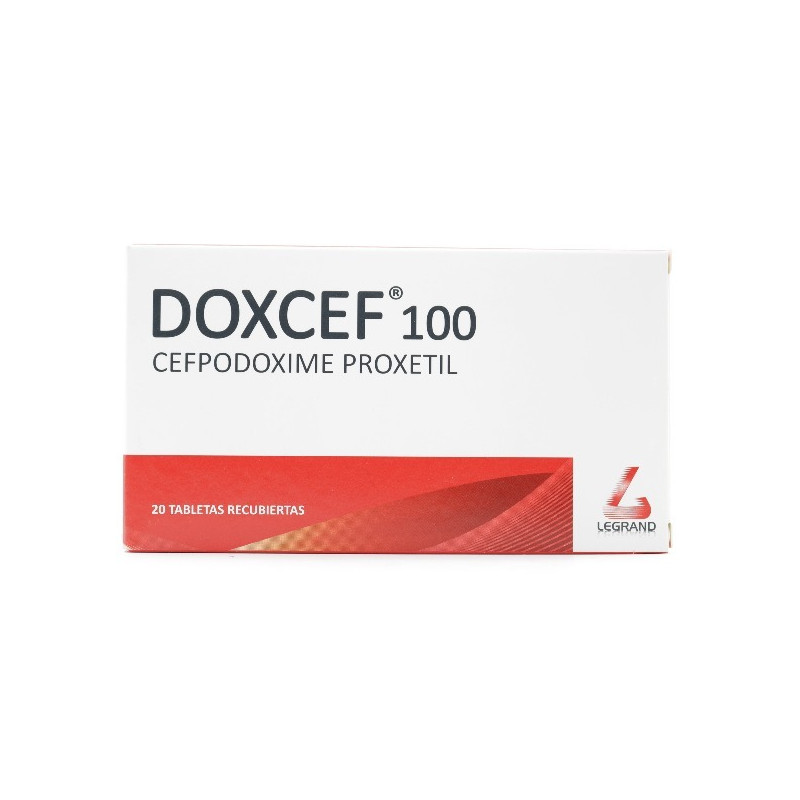 DOXCEF 100 MG 20 TABLETAS RECUBIERTAS