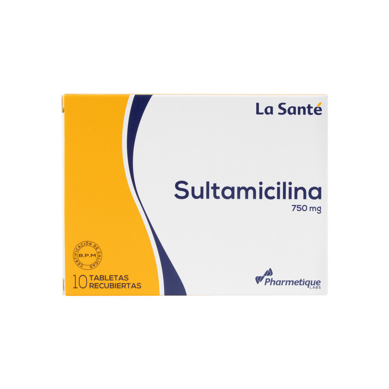 SULTAMICILINA 750 MG 10 TABLETAS RECUBIERTAS LA SANTE