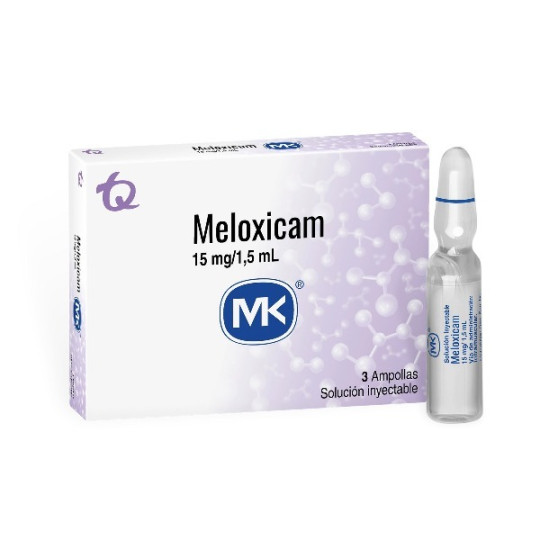 MELOXICAM 15MG/1.5ML 3 AMPOLLAS MK