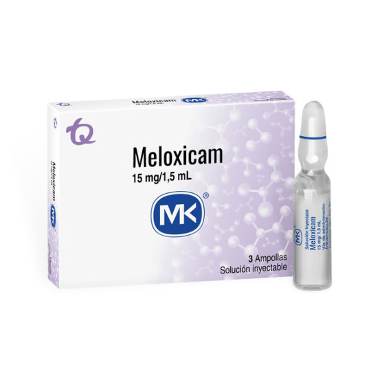 MELOXICAM 15MG/1.5ML 3 AMPOLLAS MK