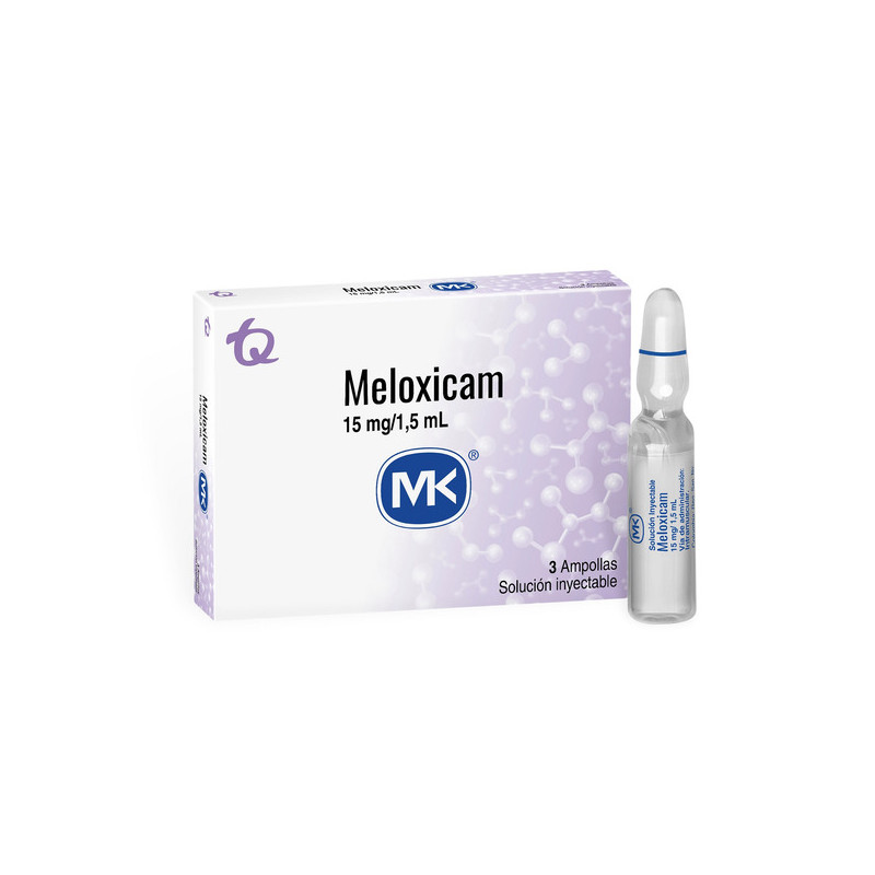 MELOXICAM 15MG/1.5ML 3 AMPOLLAS MK