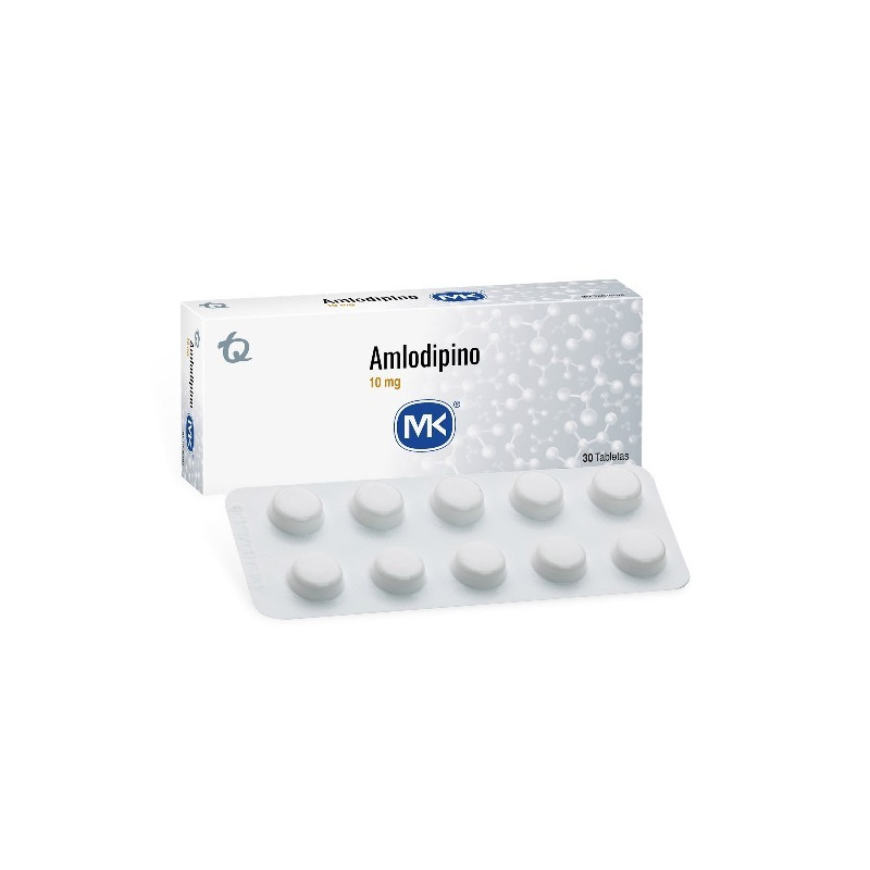 AMLODIPINO 10 MG 30 TABLETAS MK