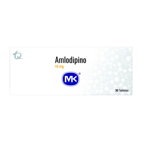 AMLODIPINO 10 MG 30 TABLETAS MK