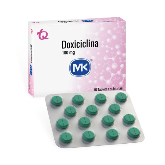 DOXICICLINA 100 MG 15 TABLETAS RECUBIERTAS MK