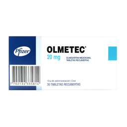 OLMETEC 20 MG 30 TABLETAS RECUBIERTAS