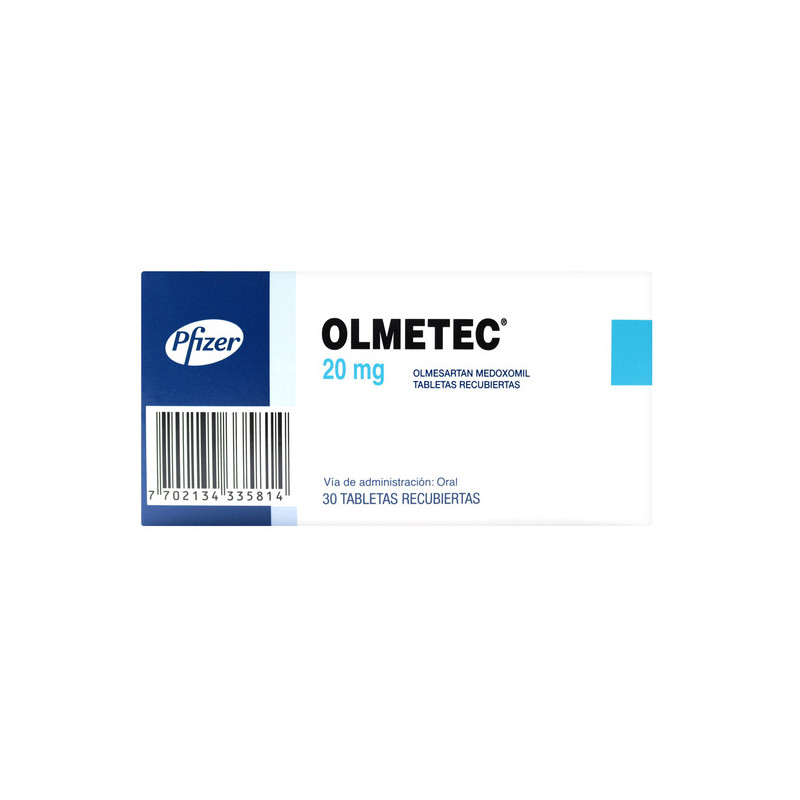 OLMETEC 20 MG 30 TABLETAS RECUBIERTAS