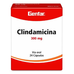 CLINDAMICINA 300 MG 24 CAPSULAS GENFAR