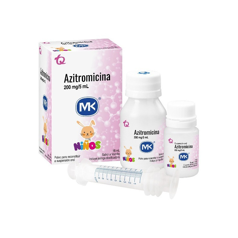 AZITROMICINA SUSPENSION ORAL 200 MG 15 ML MK