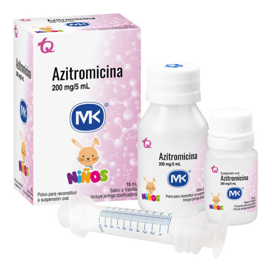 AZITROMICINA SUSPENSION ORAL 200 MG 15 ML MK