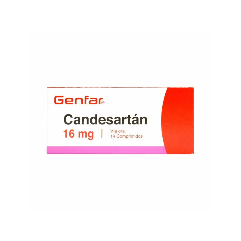CANDESARTAN 16 MG 14 TABLETAS GENFAR