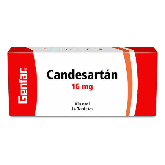 CANDESARTAN 16 MG 14 TABLETAS GENFAR