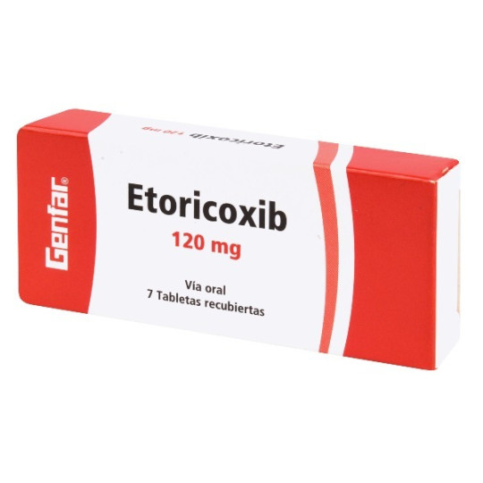 ETORICOXIB 120 MG 7 TABLETAS RECUBIERTAS GENFAR