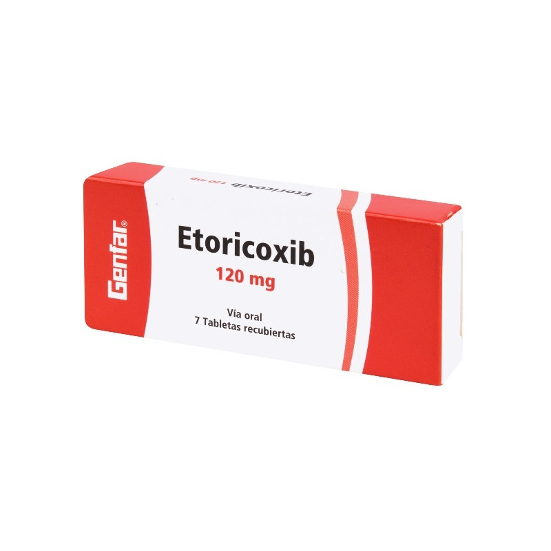 ETORICOXIB 120 MG 7 TABLETAS RECUBIERTAS GENFAR