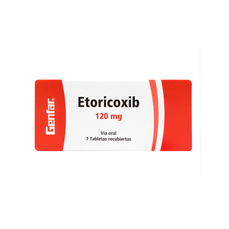 ETORICOXIB 120 MG 7 TABLETAS RECUBIERTAS GENFAR