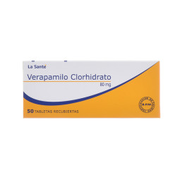 VERAPAMILO 80 MG 50 TABLETAS RECUBIERTAS LA SANTE