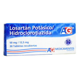 LOSARTAN POTASICO HIDROCLOROTIAZIDA 50/12,5MG 30 TABLETAS RECUBIERTAS AMERICAN GENERICS