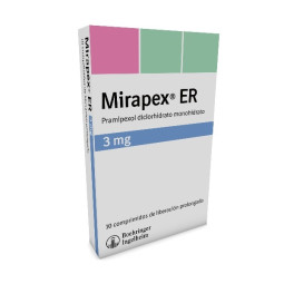 MIRAPEX ER 3 MG 10 COMPRIMIDOS DE LIBERACION PROLONGADA