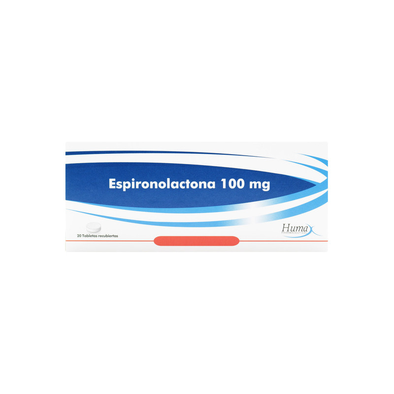 ESPIRONOLACTONA 100 MG 20 TABLETAS RECUBIERTAS HUMAX