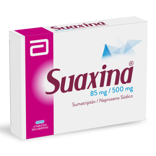 SUAXINA 85/500MG 4 TABLETAS RECUBIERTAS