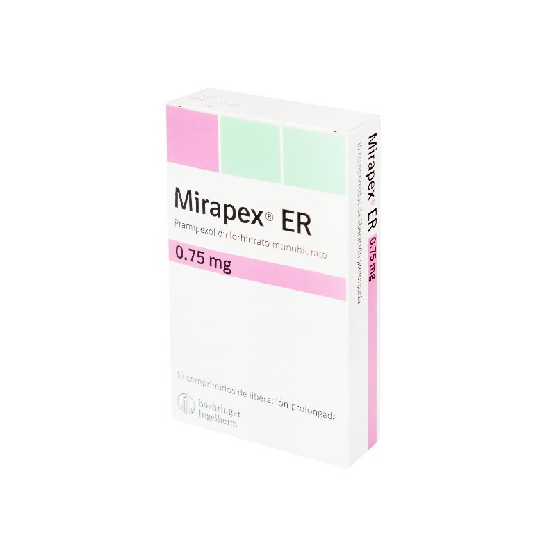 MIRAPEX ER 0.75 MG 10 COMPRIMIDOS DE LIBERACION PROLONGADA
