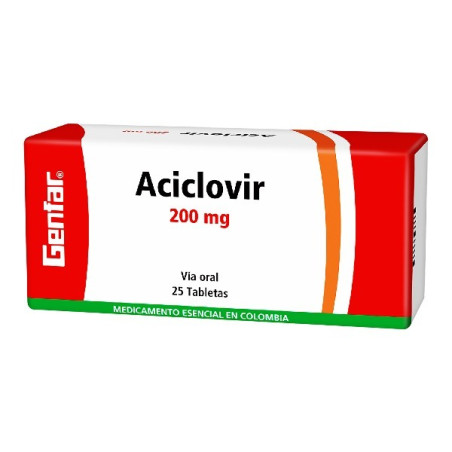 ACICLOVIR 200 MG 25 TABLETAS GENFAR